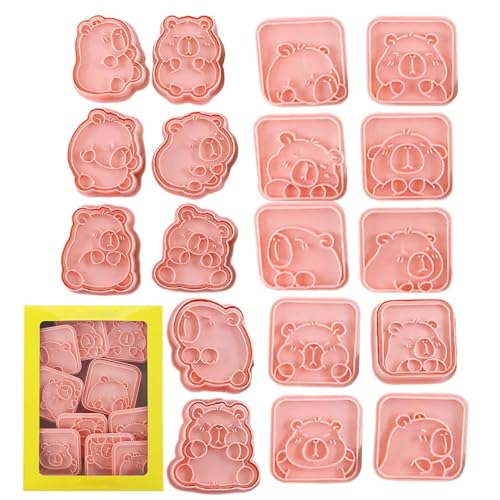 Capybara Ausstechformen Capybara Ausstecher Set 18 Stück Keksausstecher-Form Tier-Fondant-Ausstechformen Zum Backen Formen Wasserschwein Backform -Capybara-Form Capybara-Backwerkzeug von Tuxxjzm