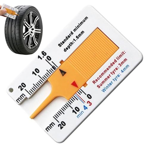 Reifen Profiltiefenmesser, 0-20 Mm Kunststoff Tiefenmesser Reifen Messbereich Profilmesser Reifen Tragbar Tiefenmessschieber Profiltiefen-Messgerät Reifen Profiltiefenmesser, 0-20 Mm Kunststoff Tiefenmesser Reifen Messbereich Profilmesser Reifen Tragbar Tiefenmessschieber Profiltiefen-Messgerät von Tuxxjzm