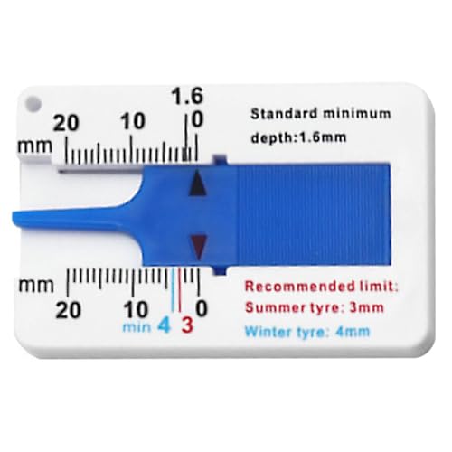 Reifen Profiltiefenmesser, 0-20 Mm Kunststoff Tiefenmesser Reifen Messbereich Profilmesser Reifen Tragbar Tiefenmessschieber Profiltiefen-Messgerät Reifen Profiltiefenmesser, 0-20 Mm Kunststoff Tiefenmesser Reifen Messbereich Profilmesser Reifen Tragbar Tiefenmessschieber Profiltiefen-Messgerät von Tuxxjzm