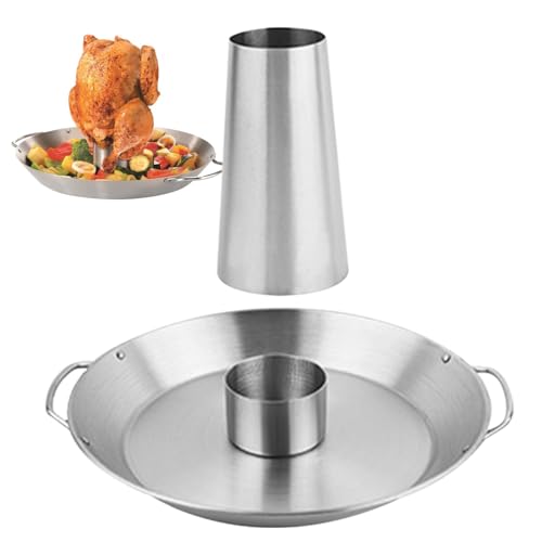 Tuxxjzm Bierdosenhalter Vertikaler Bierfass Hähnchenbräter Ständer für Grill Smoker BBQ Rack Grillzubehör Edelstahl Grilltopf Spülmaschinenfest von Tuxxjzm