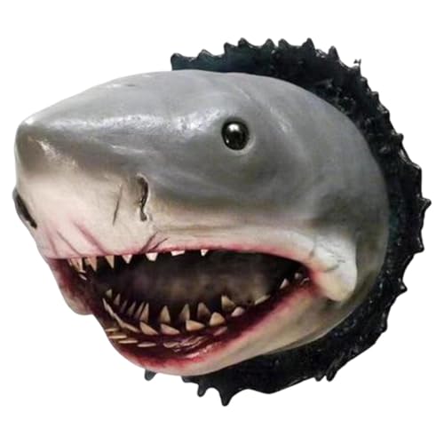 Tuxxjzm Haiköpfe Wandhalterung, Statue | Harz Haiköpfe Wandhalterung | Gruselige tolle Haifisch-Skulptur Kunstdekoration | Haifischstatue Wandbehang Tierköpfe Skulptur | Haiköpfe Dekoration Tuxxjzm Haiköpfe Wandhalterung, Statue | Harz Haiköpfe Wandhalterung | Gruselige tolle Haifisch-Skulptur Kunstdekoration | Haifischstatue Wandbehang Tierköpfe Skulptur | Haiköpfe Dekoration von Tuxxjzm