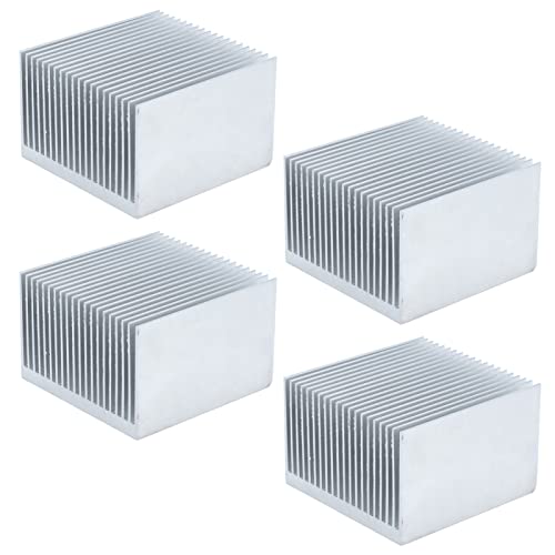 Aluminium-Kühlkörper, hocheffiziente Kühlrippen in kompakter Größe 4 Stück große Kontaktfläche für die Elektronik des Leistungsmoduls(Ohne Kleber) von Tuzoo