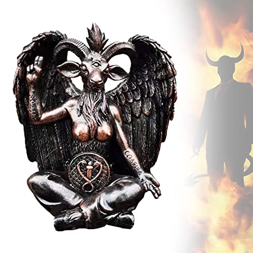 Baphomet Statue Bronze 16cm - Luzifer Mendez's Ziege Dämon Heidnische Statue von Tuzsocr