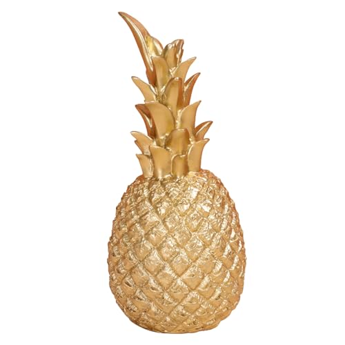 Tuzsocr Ananas Deko Statuen,Dekofigur für Wohnzimmer Schreibtisch deko (Gold, L) von Tuzsocr