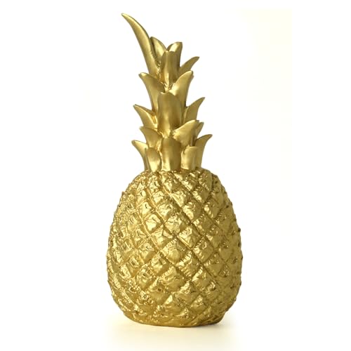 Tuzsocr Ananas Deko Statuen,Dekofigur für Wohnzimmer Schreibtisch deko (Gold, M) von Tuzsocr
