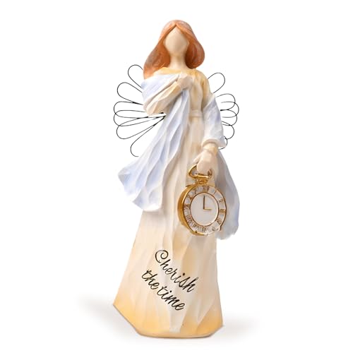 Tuzsocr Engel Figur - Betender Engel, Schutzengel-Statue, Engelstatue hält EIN Herz in der Hand, Liebe Heilender Harzfigur Sammelfigur, für Office Desktop, Moderne Dekoration, Raumdekoration (Stil 3) von Tuzsocr