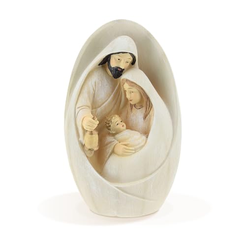 Tuzsocr Krippenstatue, Heilige Familie Figur, Maria Und Josef Halten Das Jesuskind, Krippe Weihnachtskrippen, Harz Christus Geburt Von Jesus Ornament, für Weihnachtsdekoration und Tischplatte, Heimde Tuzsocr Krippenstatue, Heilige Familie Figur, Maria Und Josef Halten Das Jesuskind, Krippe Weihnachtskrippen, Harz Christus Geburt Von Jesus Ornament, für Weihnachtsdekoration und Tischplatte, Heimde von Tuzsocr