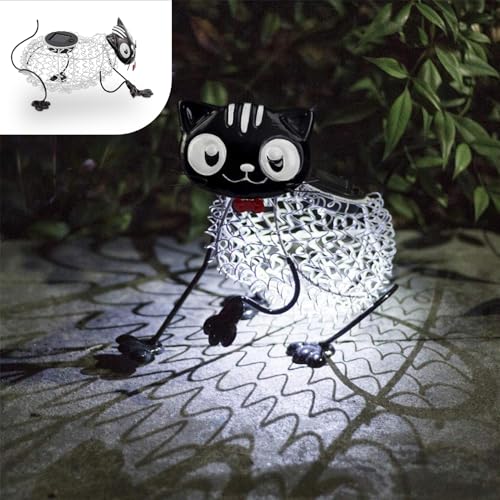 Tuzsocr Milchkuh Deko mit Solarlampe Gartenfiguren,Milchkuh Gartendeko Solar mit Schatteneffekt,Farbwechselnde LED-Leuchten,Metall-Kuh-Gartenstatuen Deko Draußen,Rasen,Terrasse,Fensterbank (Stil 2) von Tuzsocr