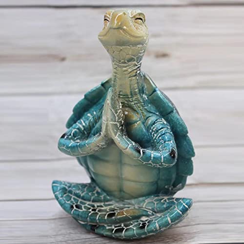 Tuzsocr Schildkröte Figur Harz Meditation Schildkröte Figur Yoga Schildkröte Skulptur Meditation Zen Garten Dekoration Meditation Figur Tischdekoration Spirituelles Geschenk von Tuzsocr