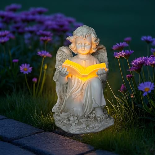 Tuzsocr Solar Engel Gartenstatuen,Schutzengel-Figur mit Liebe-LED-Licht,Trauernd Grabengel für Draußen Grab,Wetterfest Grablichter für Friedhof,Engel Skulptur für Rasen,Terrasse,Fensterbank (Stil 2) Tuzsocr Solar Engel Gartenstatuen,Schutzengel-Figur mit Liebe-LED-Licht,Trauernd Grabengel für Draußen Grab,Wetterfest Grablichter für Friedhof,Engel Skulptur für Rasen,Terrasse,Fensterbank (Stil 2) von Tuzsocr