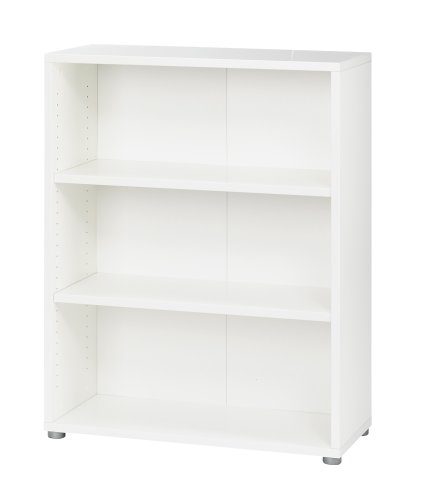 Bücherregal mit zwei Regalen, weiße Farbe, 89,2 x 113,4 x 40,1 cm von Tvilum
