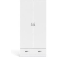 Spell Kleiderschrank 2 Türen und 1 Schublade weiß. von Tvilum