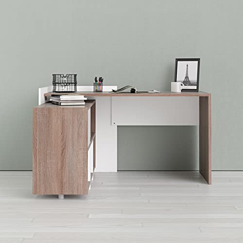 Tvilum Desk, Engineered Wood, Truffle/White von Tvilum