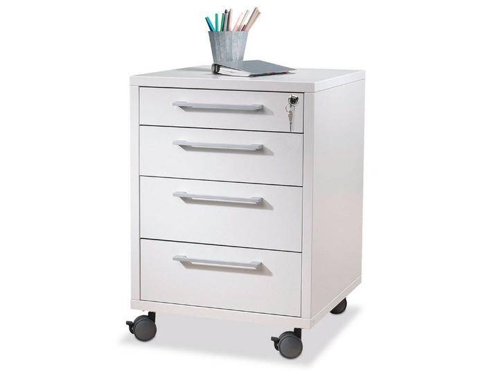 Tvilum Rollcontainer PRIMA, 48 x 68 cm, Weiß, 4 Schubladen, mit Rollen, mit abschließbarer Schublade, weiß Tvilum Rollcontainer PRIMA, 48 x 68 cm, Weiß, 4 Schubladen, mit Rollen, mit abschließbarer Schublade, weiß von Tvilum