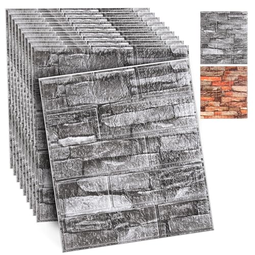 Tvvcalk 3D Wandpaneele Selbstklebend, 10 Stück Wandpaneele Steinoptik 3d selbstklebend, Selbstklebend Tapete Steinoptik, Wandpaneele pvc Wasserdicht Ziegel Tapeten Steinoptik, 38x 35cm Tvvcalk 3D Wandpaneele Selbstklebend, 10 Stück Wandpaneele Steinoptik 3d selbstklebend, Selbstklebend Tapete Steinoptik, Wandpaneele pvc Wasserdicht Ziegel Tapeten Steinoptik, 38x 35cm von Tvvcalk