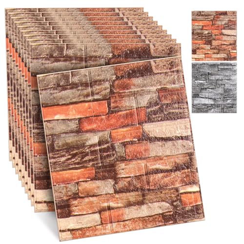 Tvvcalk 3D Wandpaneele Selbstklebend, 10 Stück Wandpaneele Steinoptik 3d selbstklebend, Selbstklebend Tapete Steinoptik, Wandpaneele pvc Wasserdicht Ziegel Tapeten Steinoptik, 38x 35cm Tvvcalk 3D Wandpaneele Selbstklebend, 10 Stück Wandpaneele Steinoptik 3d selbstklebend, Selbstklebend Tapete Steinoptik, Wandpaneele pvc Wasserdicht Ziegel Tapeten Steinoptik, 38x 35cm von Tvvcalk