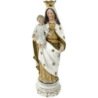 Antike Porzellan-Bisquit-statue Jungfrau Maria Unsere Liebe Frau Madonna Jesuskind Orange Wunderschöne Seltene Farben von Tweedeleven