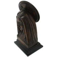 Geschnitzte Hölzerne Statue Kunststück Skulptur Büste Madonna Jungfrau Maria L. Verbeke von Tweedeleven
