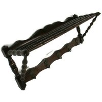 Hand Geschnitzte Holz Wand Regal Mantel Hut Küche Rack Bobbin Stücke Edwardian Barn Country-Stil von Tweedeleven