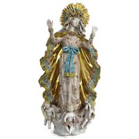 Jungfrau Maria Madonna Kind Jesus Christus Pattarino House Polychrome Statue 25, 7" von Tweedeleven