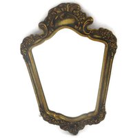 Kunstvoller Spiegel Harz Blumen Gold Vergoldet Verzierter Hollywood Regency Stil Kunstvoller Spiegel Harz Blumen Gold Vergoldet Verzierter Hollywood Regency Stil von Tweedeleven