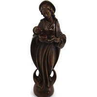 xl Jugendstil Deko Gips Statue Jungfrau Maria Säugling Kind Madonna Zärtlichkeit von Tweedeleven