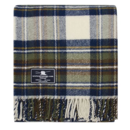 Tweedmill Textiles Muted Blue Stewart Tartan Premium Wolle Reiseteppich von Tweedmill Textiles
