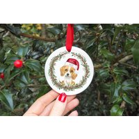 Personalisierte Beagle Weihnachtsdekoration I Weihnachtskugel, Erstes Weihnachten Des Welpen, Neuer Welpe, Hundegeschenk, Hundekugel, Wursthund von TweedsideDesignCo