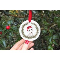 Personalisierte Bullterrier Dackel Weihnachtsdekoration I Weihnachtskugel, Welpe Erstes Weihnachten, Neuer Welpe, Hundegeschenk, Hundekugel, Bully von TweedsideDesignCo