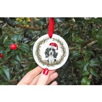 Personalisierte Cocker Spaniel Weihnachtsdekoration I Weihnachtskugel, Welpe's Erstes Weihnachten, Neuer Welpe, Hundegeschenk, Hundekugel, Wursthund von TweedsideDesignCo