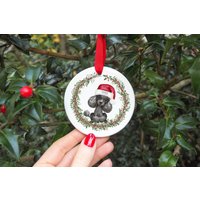 Personalisierte Pudel Weihnachtsdekoration I Weihnachtskugel, Welpe Erstes Weihnachten, Neuer Welpe, Hundegeschenk, Hundekugel von TweedsideDesignCo