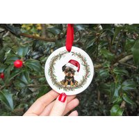 Personalisierte Rottweiler Weihnachtsdekoration I Weihnachtskugel, Welpen Erstes Weihnachten, Neuer Welpe, Hundegeschenk, Hundekugel von TweedsideDesignCo