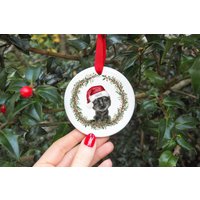 Personalisierte Schäferhund Weihnachtsdekoration I Weihnachtskugel, Welpen Erstes Weihnachten, Neuer Welpe, Hundegeschenk, Hundekugel, Bully von TweedsideDesignCo