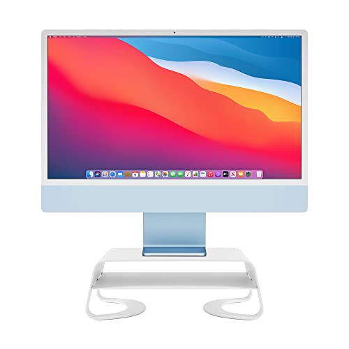 Twelve South Curve Riser Monitorständer | Ergonomischer Desktop-Ständer mit Ablagefach für iMac und Displays, Mattweiß Twelve South Curve Riser Monitorständer | Ergonomischer Desktop-Ständer mit Ablagefach für iMac und Displays, Mattweiß von Twelve South