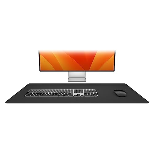 Twelve South DeskPad | Nachhaltige Leder-Verlängerungsmatte für die Maus, spritzwasserfest, rutschfeste Mausoberfläche, optimale Größe für den Displaygebrauch, Schwarz Twelve South DeskPad | Nachhaltige Leder-Verlängerungsmatte für die Maus, spritzwasserfest, rutschfeste Mausoberfläche, optimale Größe für den Displaygebrauch, Schwarz von Twelve South