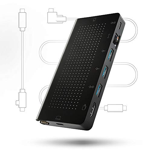 Twelve South Staygo USB-C Hub für Typ C MacBooks, Laptops und iPad Pro, mit 1m Desktop-Kabel + verstaubarem Kabel für Zuhause, Büro oder unterwegs von Twelve South