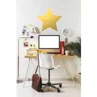 Big Gold Star Wand Aufkleber - Chic Home Decor Schlafzimmer Büro Kunst Stern Geschenk Ideen Große Dekor von Twelve9Printing