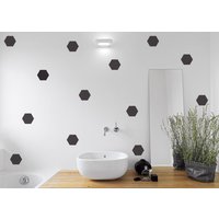 Große Sechseck Wand Decals Chic Home Decor Schlafzimmer Aufkleber Büro Kunst Moderne Formen Geschenk-Ideen Badezimmer von Twelve9Printing