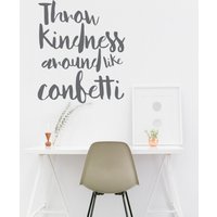 Werfen Freundlichkeit Um Wie Konfetti/Inspirierende Zitat Home Decor Schlafzimmer Wand Aufkleber Klassenzimmer Aufkleber Büro Dekor Gold von Twelve9Printing