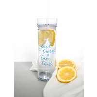 strand Tumbler - Gute Zeiten Und Tan Lines Reise Becher Klar Sommer Party Süße Im Freien von Twelve9Printing