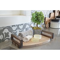 Sink Caddy ... Bauernhaus Tablett Holz Riser Küchentablett Zweifarbiges von TwentyFour7Co
