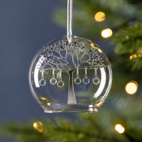 Geburtsstein Stammbaum Glaskuppel Kugel, Personalisierte Swarovski Weihnachtskugel, Geschenke, Weihnachtsdekor von TwentySevenUK