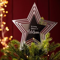 Personalisierte Erinnerungs-stern-Weihnachtsbaumspitze, Erinnerungs-Weihnachtsgeschenke, Weihnachtsandenken, in Erinnerung An Geschenke Für Geliebte von TwentySevenUK