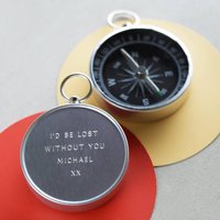 Personalisiertes Graviertes Kompass Geschenk Für Ihn, Großbritanniens Nahezu Ausgestorbene Dad Namen, Durchdachtes Andenken Verloren Ohne Sie von TwentySevenUK