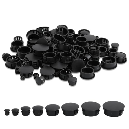 Tweozhui 120pcs schraubenabdeckung schwarz verschlussstopfen, Kunststoff Lochstopfen für Möbel, Schränke, Maschinen, Abdeckkappen für Bohrlöcher, Blindstopfen in 8 Größen (6/8/10/12/16/20/22/25mm) Tweozhui 120pcs schraubenabdeckung schwarz verschlussstopfen, Kunststoff Lochstopfen für Möbel, Schränke, Maschinen, Abdeckkappen für Bohrlöcher, Blindstopfen in 8 Größen (6/8/10/12/16/20/22/25mm) von Tweozhui