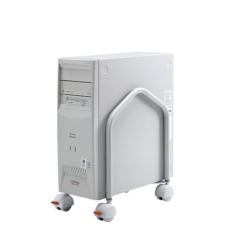 TWINCO CPU Halter, aufrollbare HXT 400 x 330 mm (Kippen lichtgrau RAL 7035 – CPU Ständer Computer Möbel Computer Station Computer Computer Möbel von Certeo