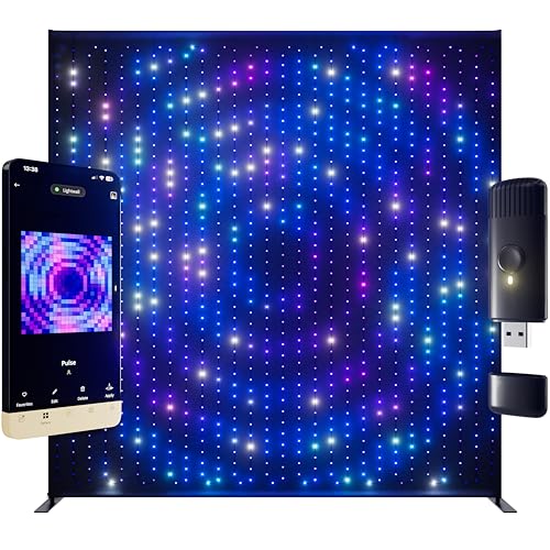 Twinkly Lightwall 2,60x2,75m, Smartes LED-Panel, Mehrfarbige LEDs, DJ-Lichter und Musikrhythmus-Show, App-Steuerung, 20 Benutzerdefinierte Presets, Inklusive Aluminiumrahmen und Transporttrolley Twinkly Lightwall 2,60x2,75m, Smartes LED-Panel, Mehrfarbige LEDs, DJ-Lichter und Musikrhythmus-Show, App-Steuerung, 20 Benutzerdefinierte Presets, Inklusive Aluminiumrahmen und Transporttrolley von Twinkly