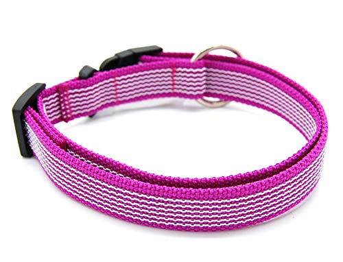 Twinkys Gummiertes Hunde Halsband M-L 32 cm - 60 cm Pink Made IN Germany von Twinkys