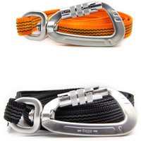 Führleine Hundeleine Gummiert Breite 15 Mm Mit Sicherheitskarabiner, Länge 160 cm Schwarz Orange von TwinkysDogStyleDE