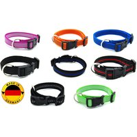 Hunde Halsband Gummiert 20 Mm Verschiedene Größen Schwarz Rot Blau Orange Neon Grün Pink Reflektierend von TwinkysDogStyleDE